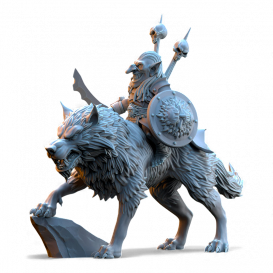 The Black Horde - Mortus, Seigneur de Guerre Gobelin sur Loup  