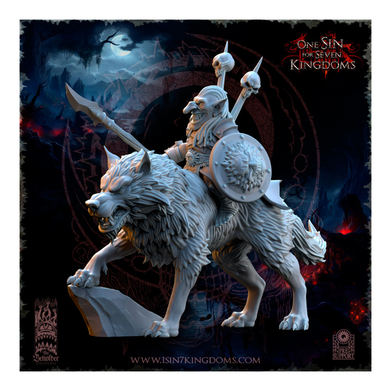 The Black Horde - Mortus, Seigneur de Guerre Gobelin sur Loup  