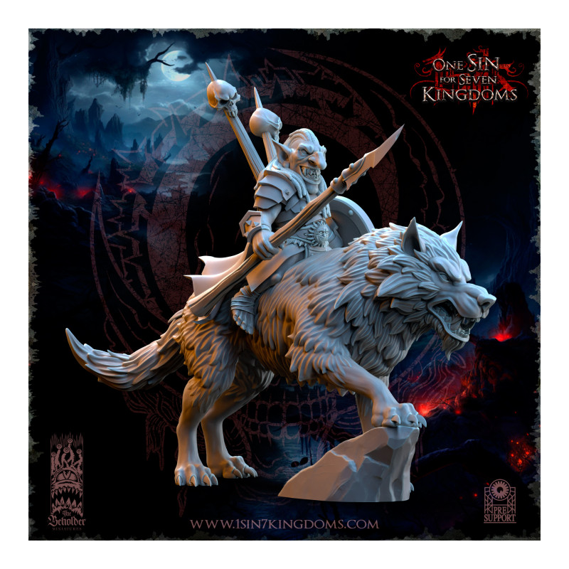 The Black Horde - Mortus, Seigneur de Guerre Gobelin sur Loup  