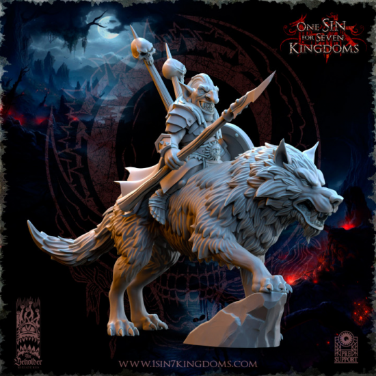 The Black Horde - Mortus, Seigneur de Guerre Gobelin sur Loup  
