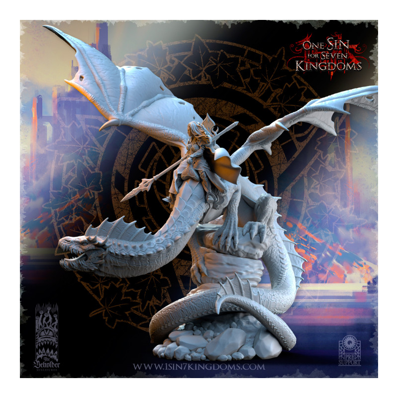 Hauts Elfes Silvermoor - Ynariel, Princesse des Elfes sur Dragon  