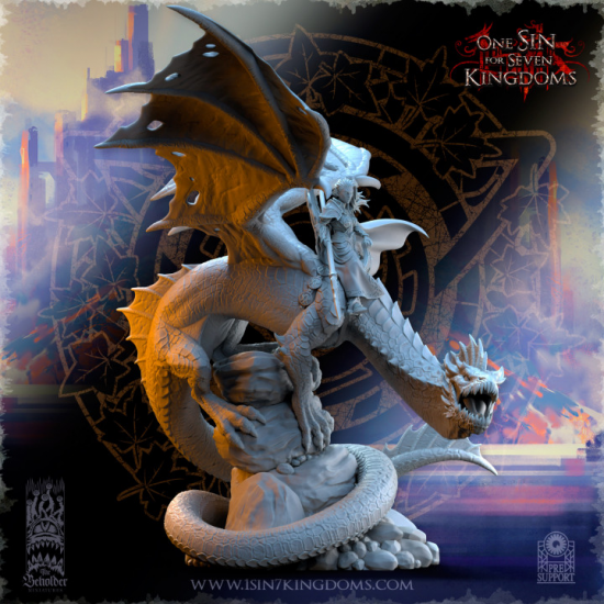 Hauts Elfes Silvermoor - Ynariel, Princesse des Elfes sur Dragon  