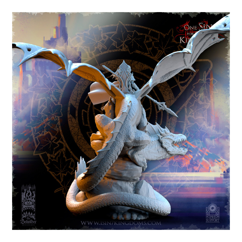 Hauts Elfes Silvermoor - Ynariel, Princesse des Elfes sur Dragon  