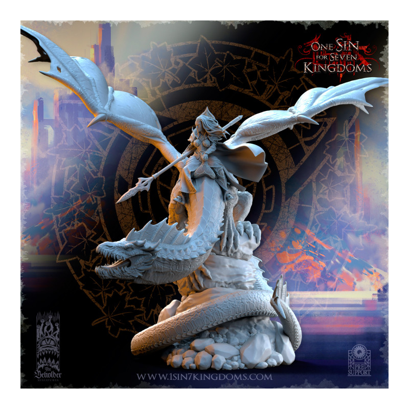 Hauts Elfes Silvermoor - Ynariel, Princesse des Elfes sur Dragon  