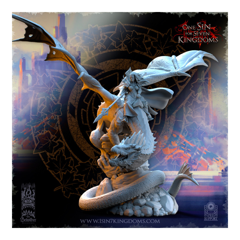 Hauts Elfes Silvermoor - Ynariel, Princesse des Elfes sur Dragon  