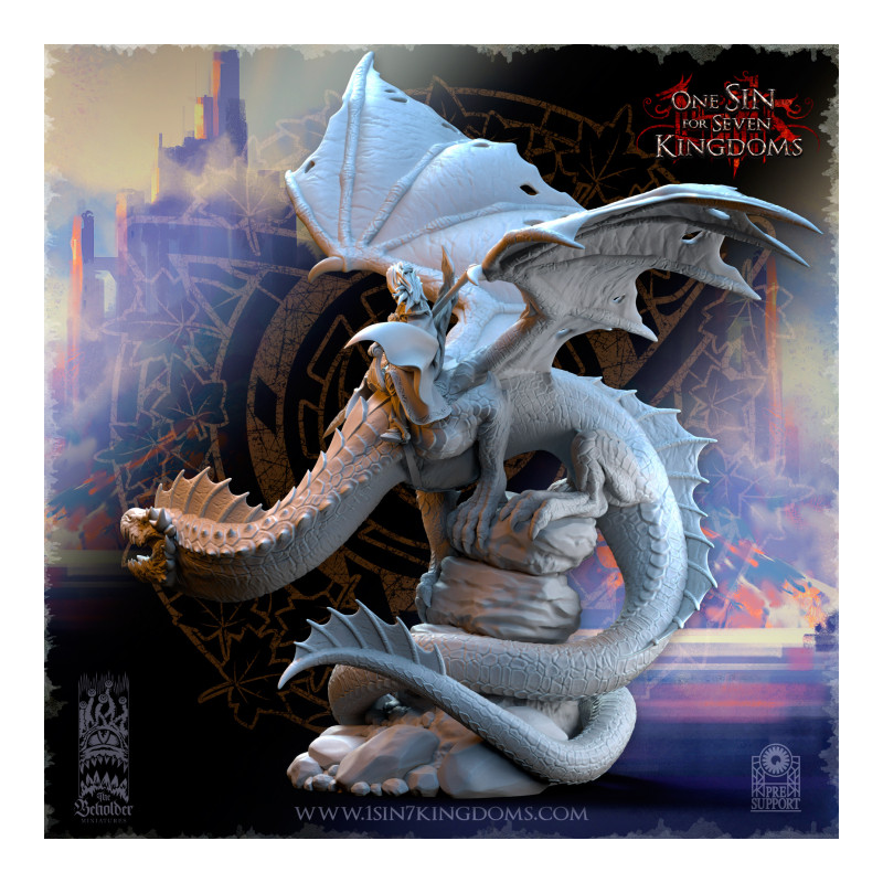 Hauts Elfes Silvermoor - Ynariel, Princesse des Elfes sur Dragon  