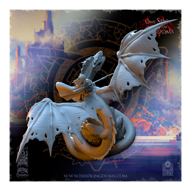 Hauts Elfes Silvermoor - Ynariel, Princesse des Elfes sur Dragon  