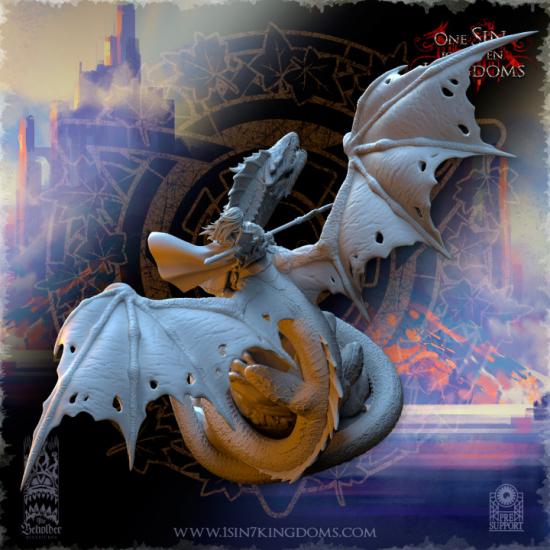 Hauts Elfes Silvermoor - Ynariel, Princesse des Elfes sur Dragon  