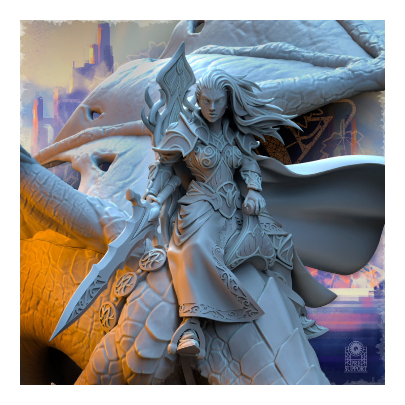 Hauts Elfes Silvermoor - Ynariel, Princesse des Elfes sur Dragon  