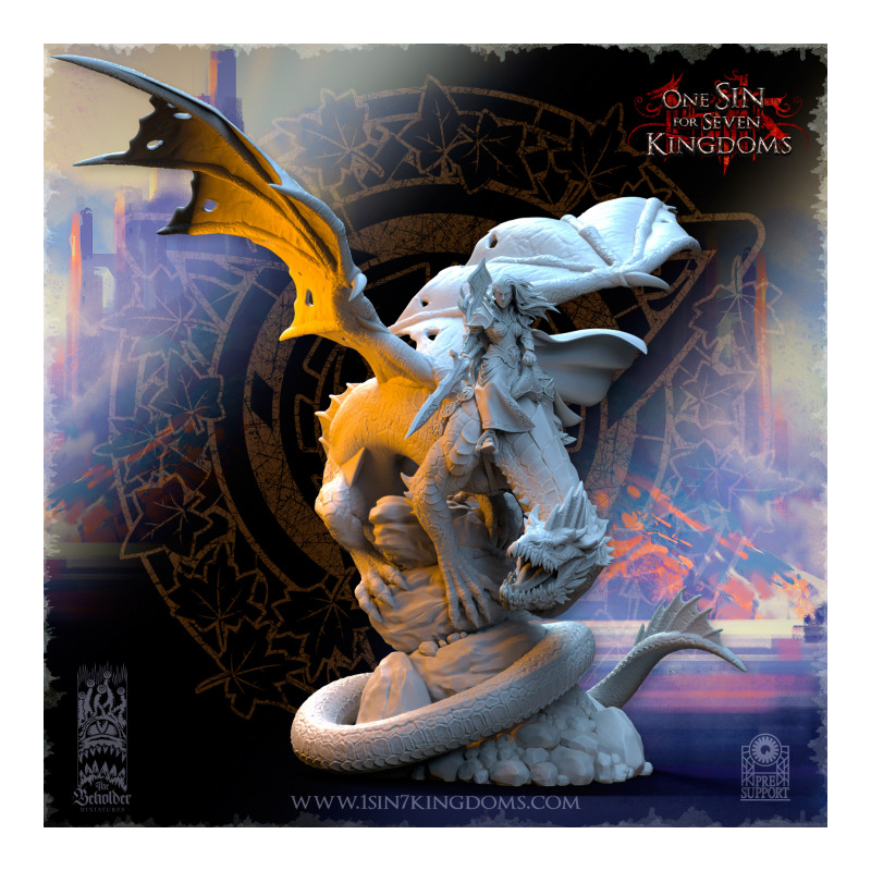 Hauts Elfes Silvermoor - Ynariel, Princesse des Elfes sur Dragon  