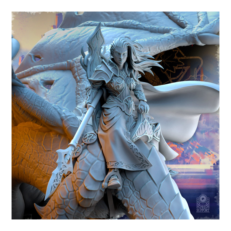Hauts Elfes Silvermoor - Ynariel, Princesse des Elfes sur Dragon  