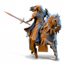 Hauts Elfes Silvermoor - Polomhir, Commandant Elfique à Cheval  