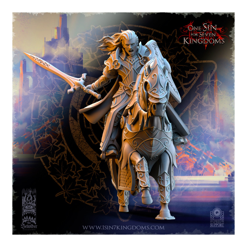 Hauts Elfes Silvermoor - Polomhir, Commandant Elfique à Cheval  