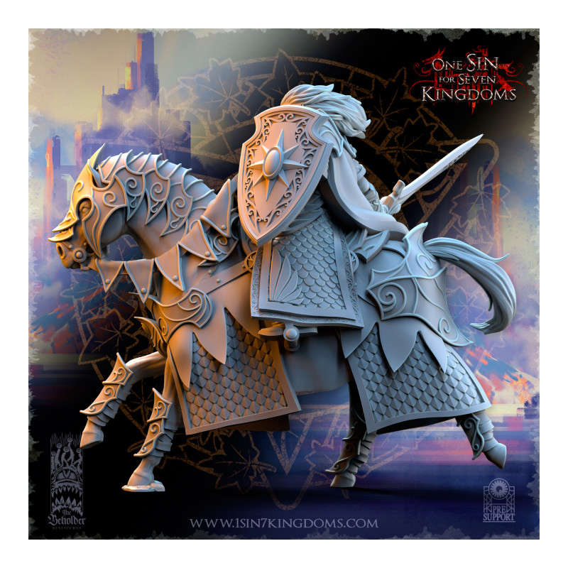 Hauts Elfes Silvermoor - Polomhir, Commandant Elfique à Cheval  