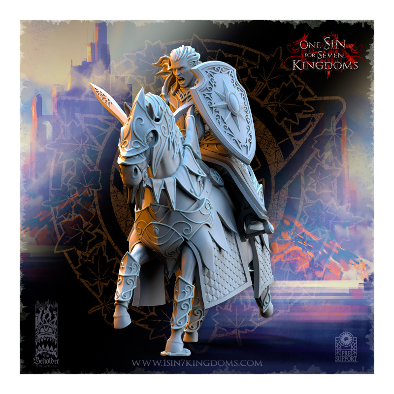 Hauts Elfes Silvermoor - Polomhir, Commandant Elfique à Cheval  