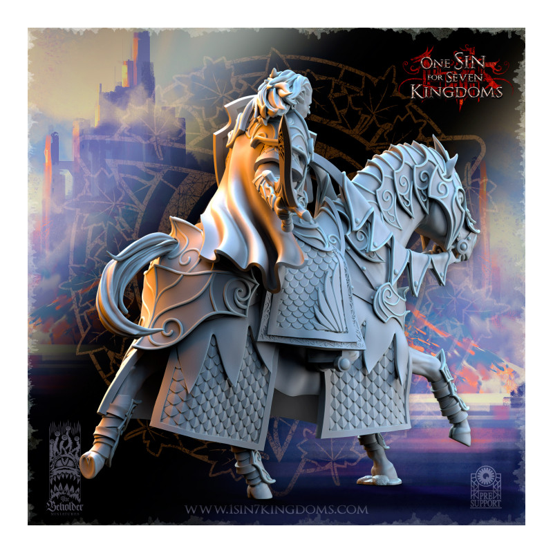 Hauts Elfes Silvermoor - Polomhir, Commandant Elfique à Cheval  