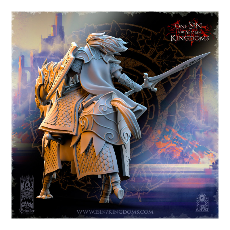 Hauts Elfes Silvermoor - Polomhir, Commandant Elfique à Cheval  