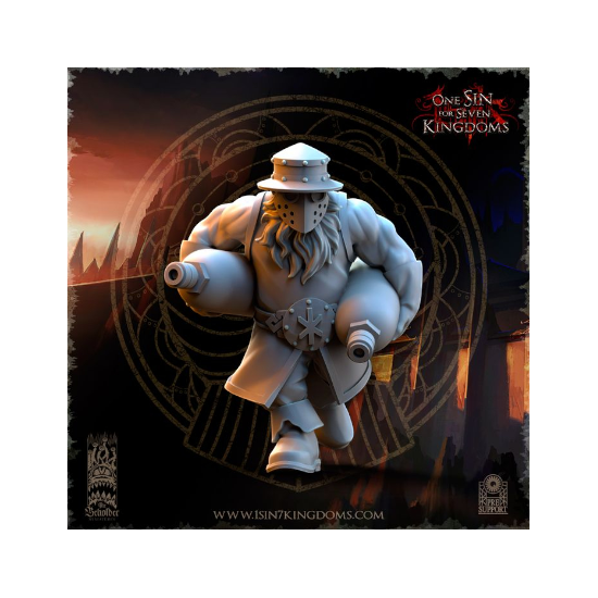 Dwarven Kingdoms - Prêtre Runique sur Bête Volcanic 