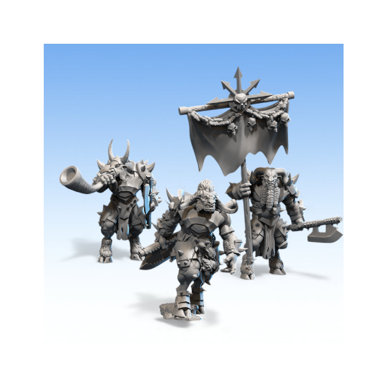 Beastmen - Guerrier-Bête Lourd à Deux Mains   