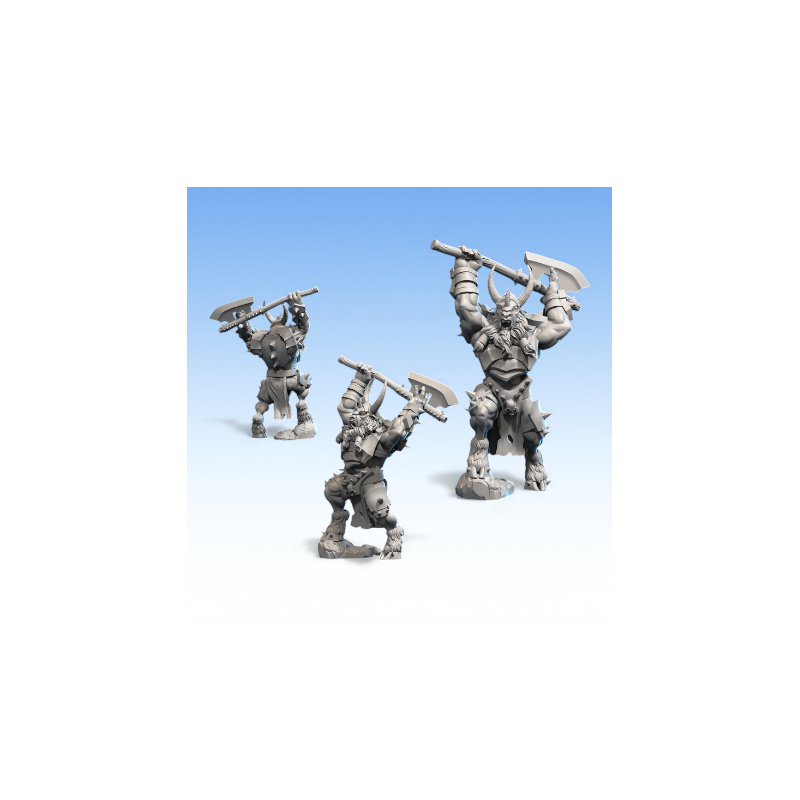 Beastmen - Guerrier-Bête Lourd à Deux Mains   