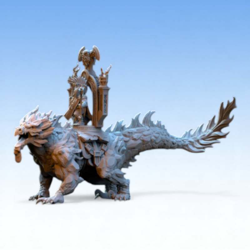 Dwarven Kingdoms - Prêtre Runique sur Bête Volcanic  