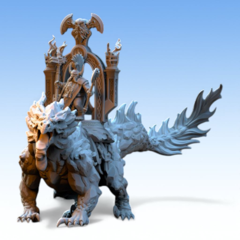 Dwarven Kingdoms - Prêtre Runique sur Bête Volcanic  