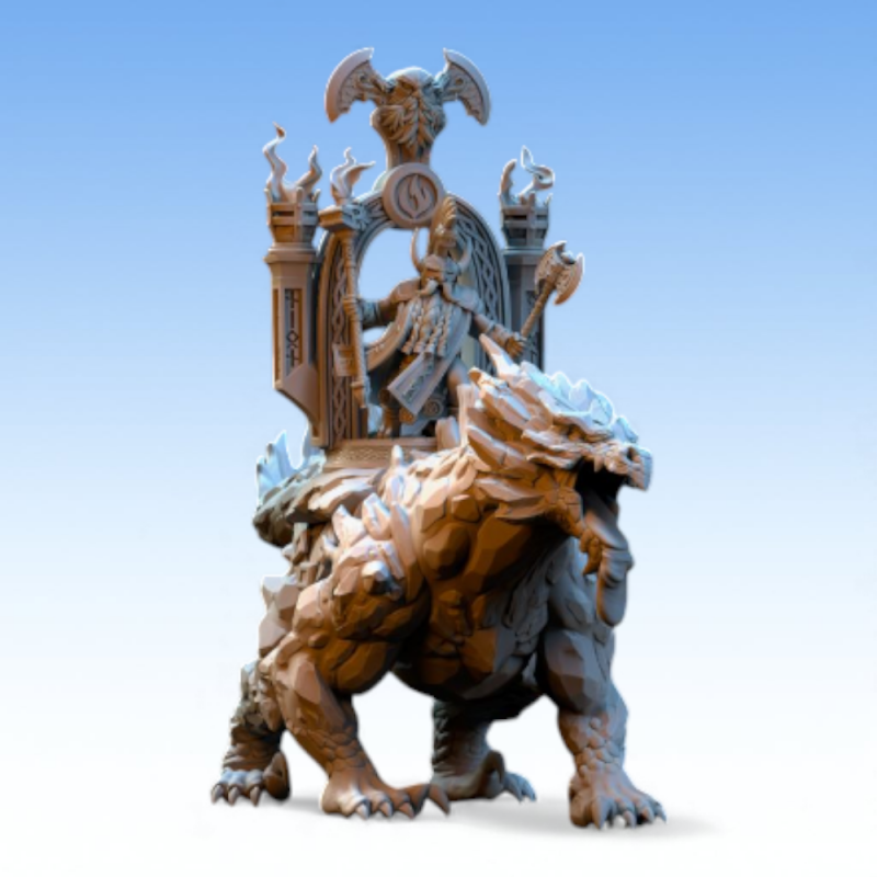 Dwarven Kingdoms - Prêtre Runique sur Bête Volcanic  