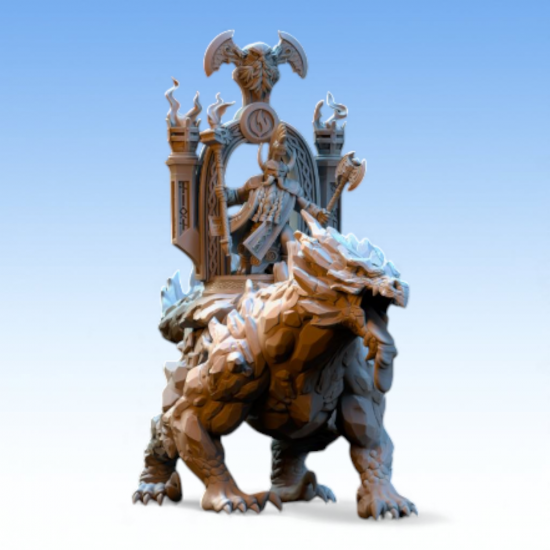 Dwarven Kingdoms - Prêtre Runique sur Bête Volcanic  