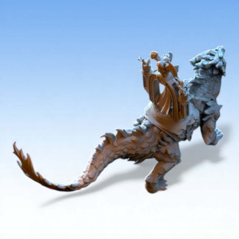 Dwarven Kingdoms - Prêtre Runique sur Bête Volcanic  