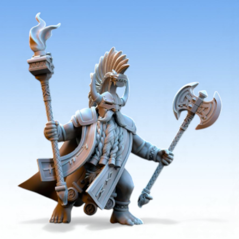 Dwarven Kingdoms - Prêtre Runique sur Bête Volcanic  