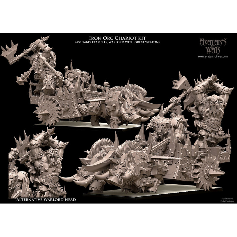 Orques et Gobelins - Char à sanglier Orques en fer 