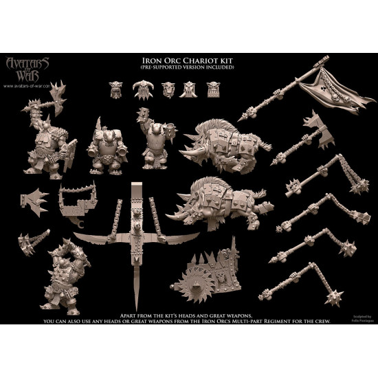 Orques et Gobelins - Char à sanglier Orques en fer 