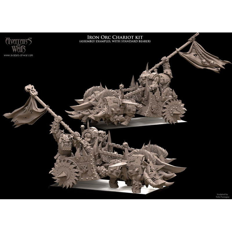 Orques et Gobelins - Char à sanglier Orques en fer 