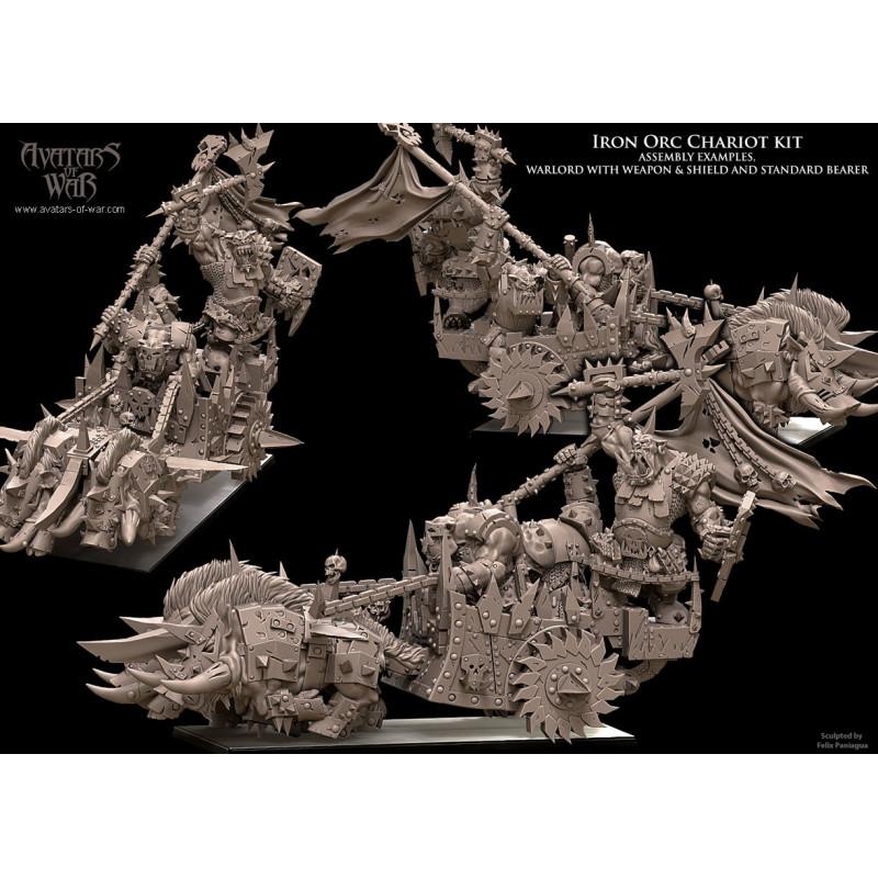 Orques et Gobelins - Char à sanglier Orques en fer 