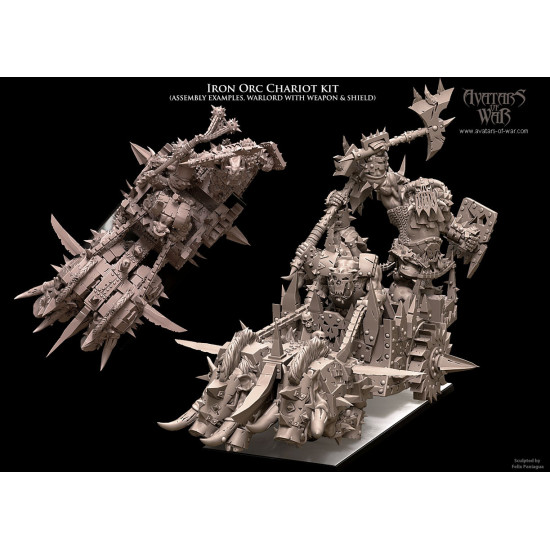 Orques et Gobelins - Char à sanglier Orques en fer 