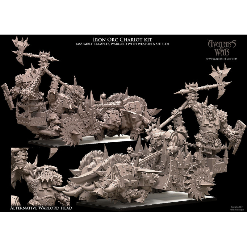 Orques et Gobelins - Char à sanglier Orques en fer 