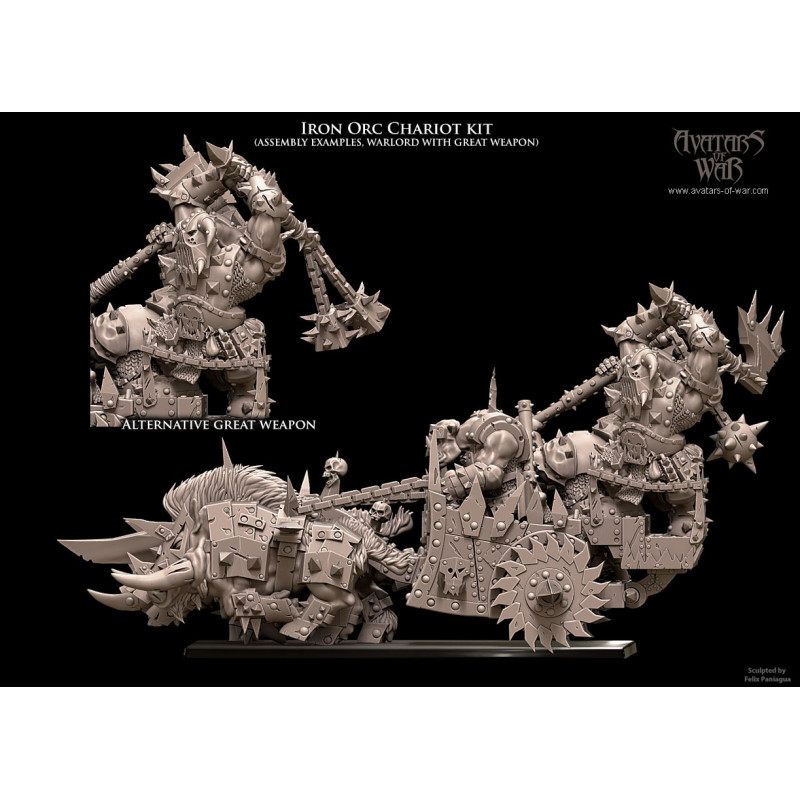 Orques et Gobelins - Char à sanglier Orques en fer 