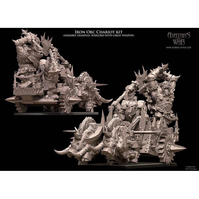 Orques et Gobelins - Char à sanglier Orques en fer 