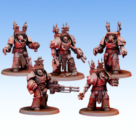 Red Pilgrim – Chaos Terminator Squad - Lot de 5 figurines 
