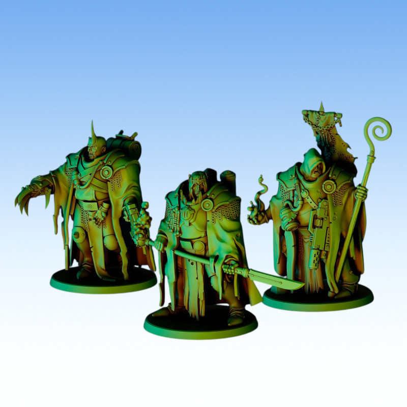 Red Pilgrim – Miasmic Cohort Herald - Lot de 3 figurines 
