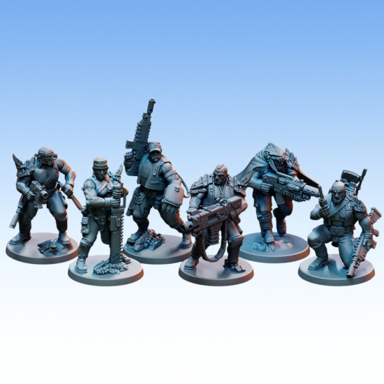 Red Pilgrim – Halfling Recon Team - Lot de 6 figurines 