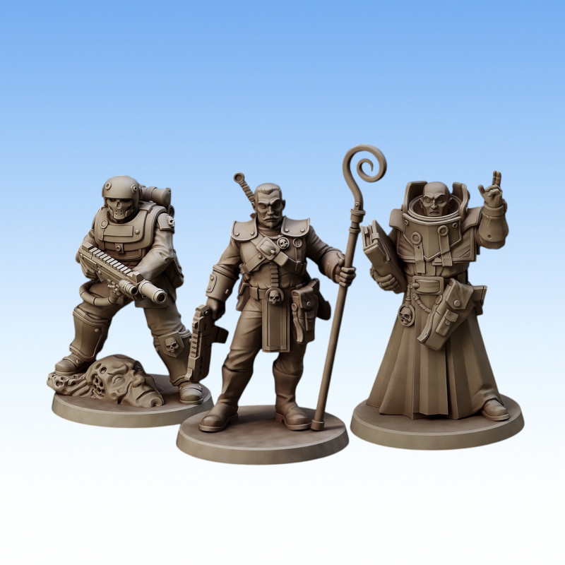 Red Pilgrim – Interrogation group - Lot de 3 figurines 