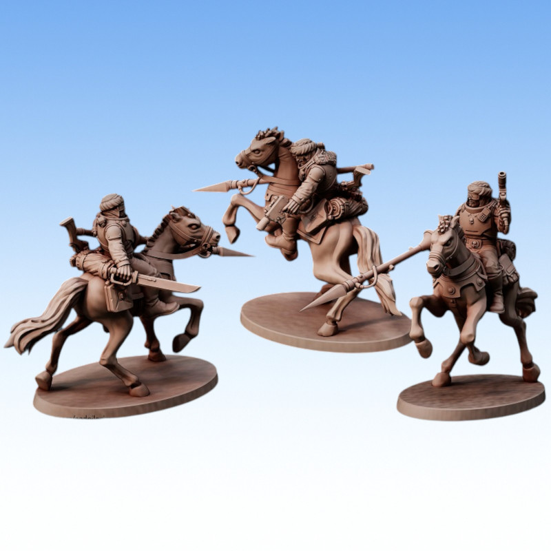 Red Pilgrim – Desert Hawks Stormriders - Lot de 3 figurines 