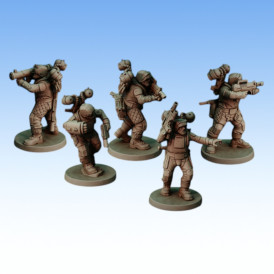 Red Pilgrim – Airborne - Lot de 5 figurines 