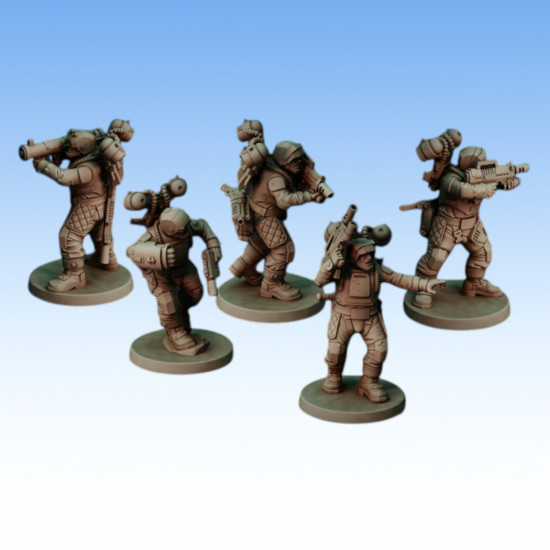 Red Pilgrim – Airborne - Lot de 5 figurines 