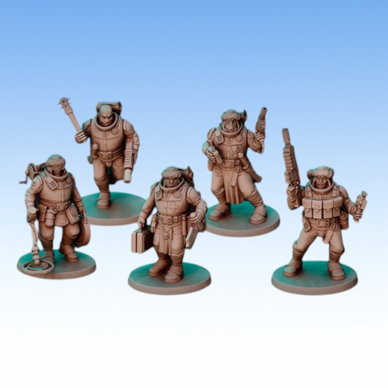 Red Pilgrim – Desert Hawks Advance Team - Lot de 5 figurines 