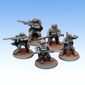Red Pilgrim – Halfling Marksman Team - Lot de 3 figurines 