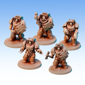 Red Pilgrim – Hand to Hand Squad - Lot de 5 figurines 