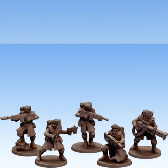 Red Pilgrim – Desert Hawks Frontline Team - Lot de 5 figurines 
