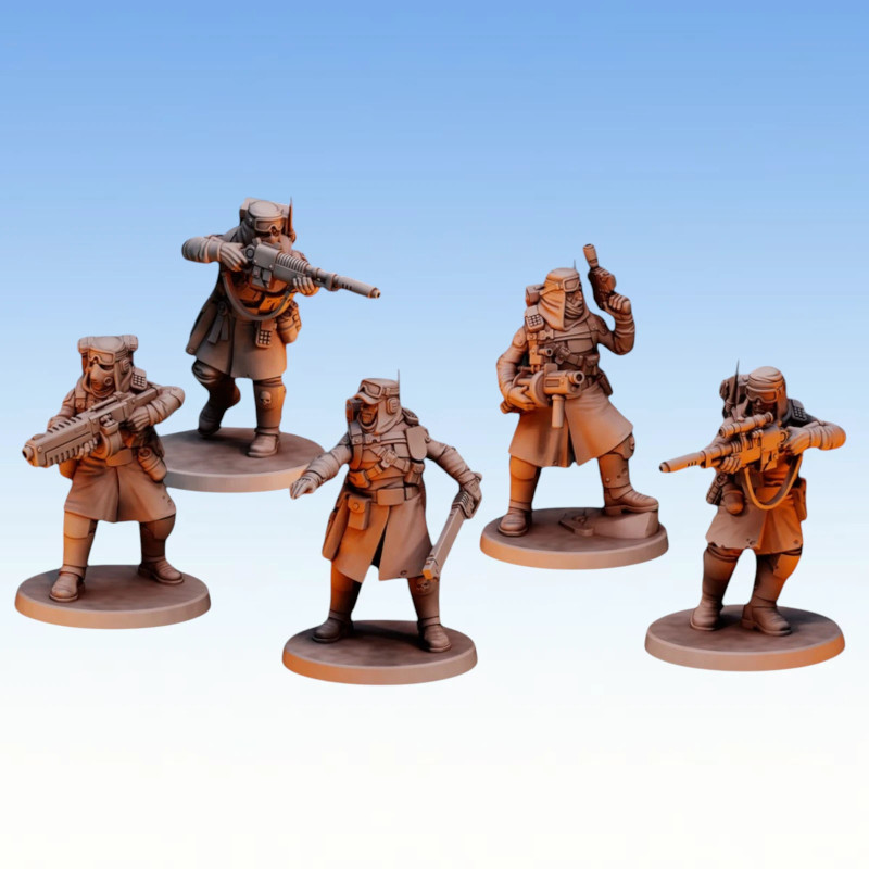 Red Pilgrim – Desert Hawks Recruits - Lot de 5 figurines 
